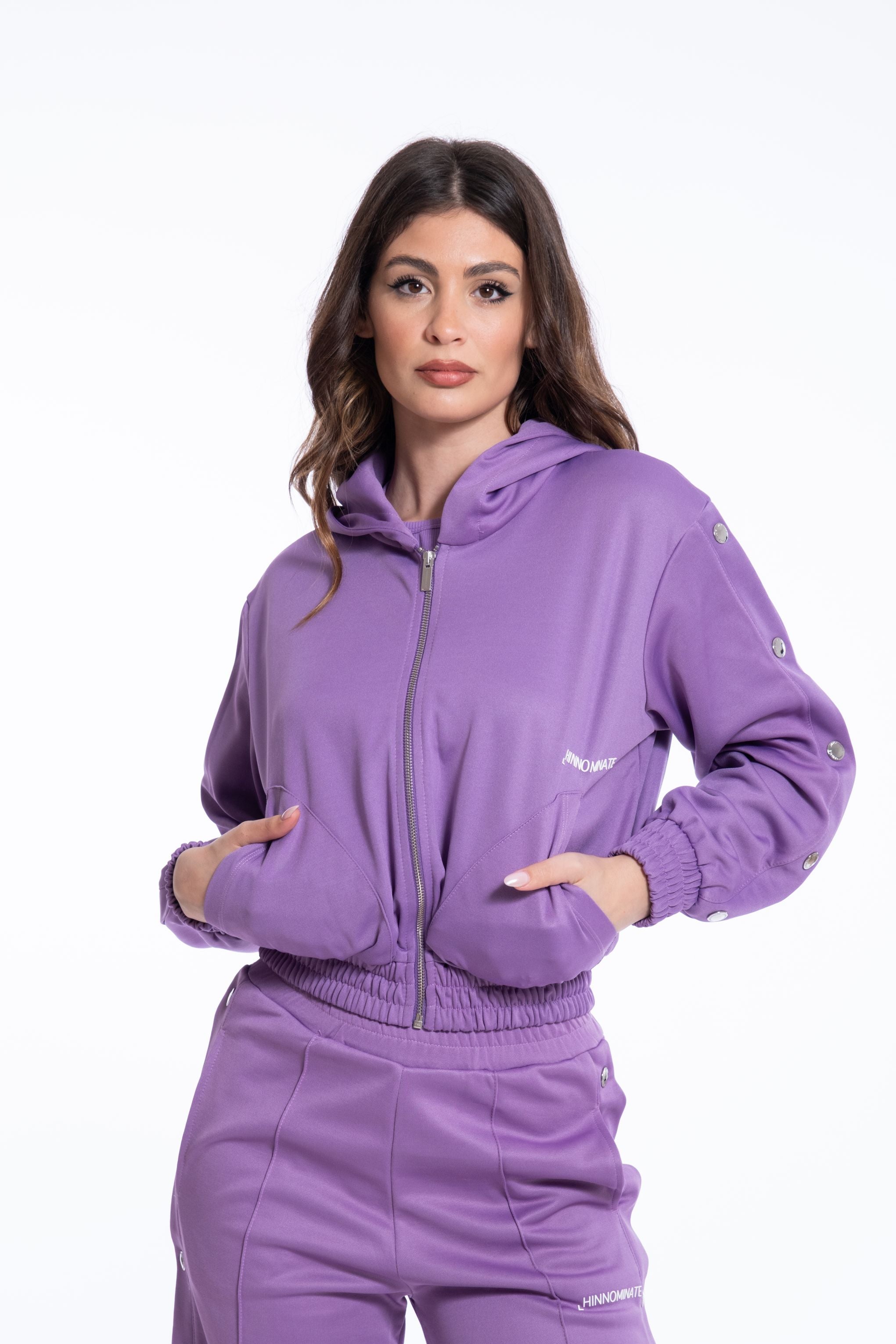 FELPA CON CAPPUCCIO E ZIP HINNOMINATE