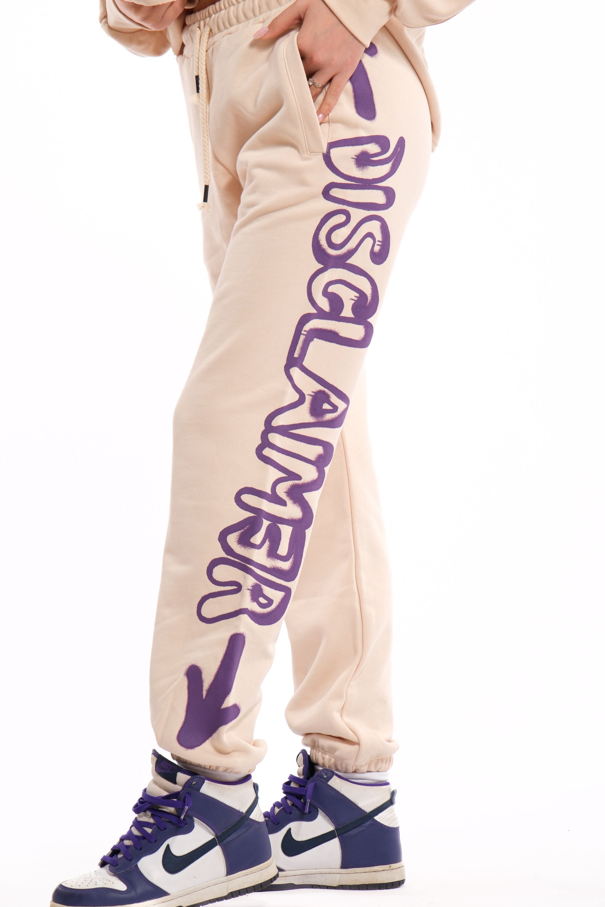 PANTALONE IN FELPA DISCLAMER