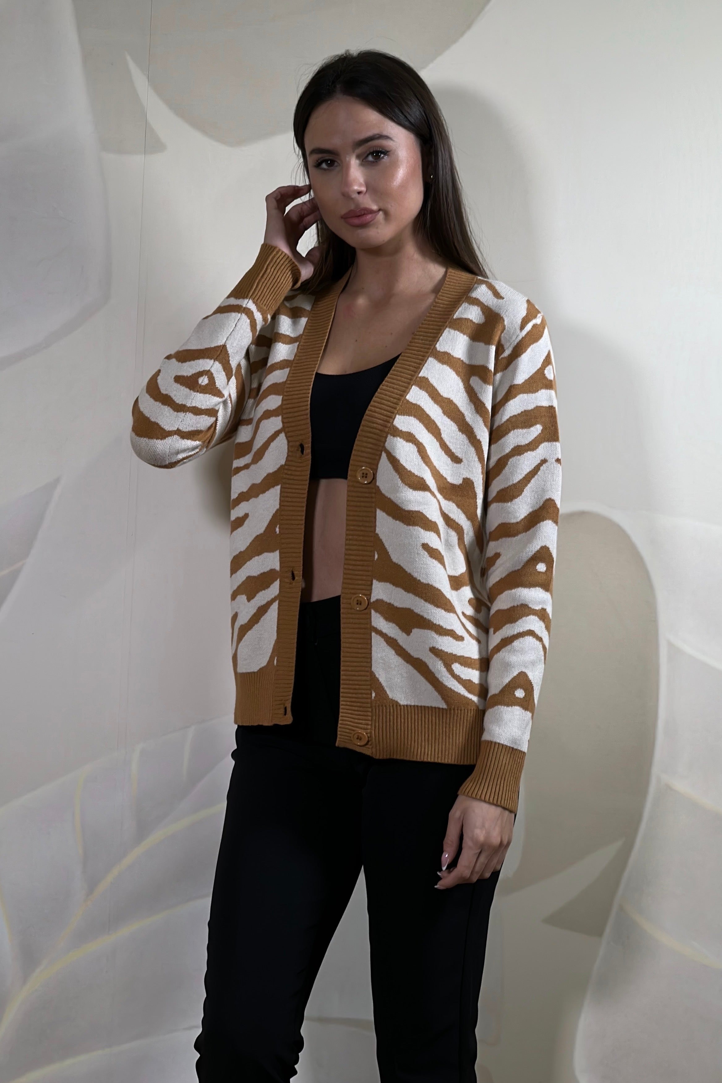 CARDIGAN CROP ZEBRATO PRUEBAME