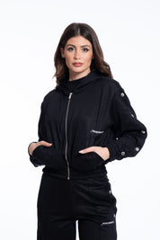 FELPA CON CAPPUCCIO E ZIP HINNOMINATE