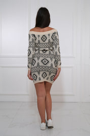 PRUEBAME DIAMOND KNIT DRESS