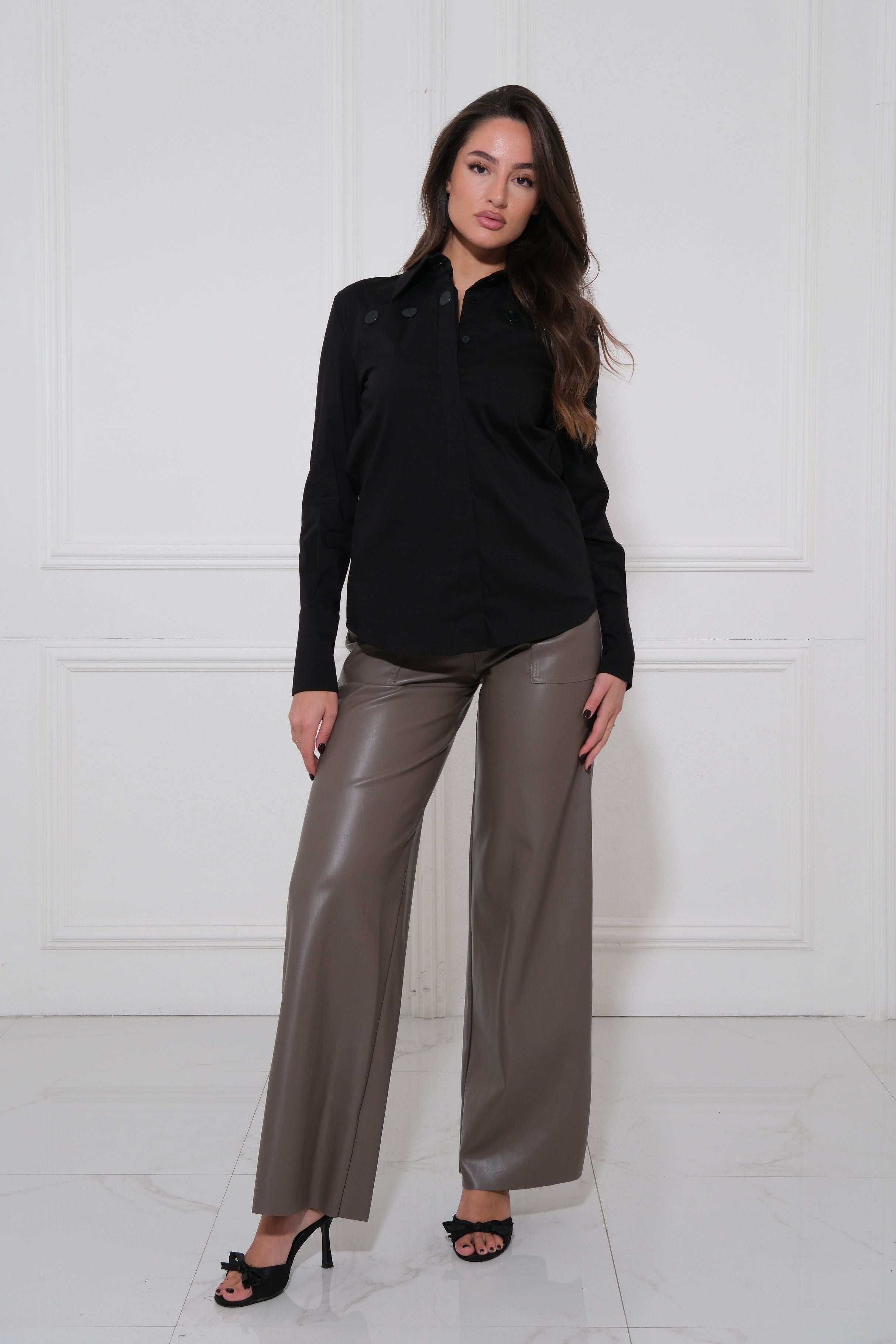 NENETTE ECO-LEATHER TROUSERS