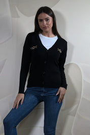 CARDIGAN CON DETTAGLIO CATENA PRUEBAME